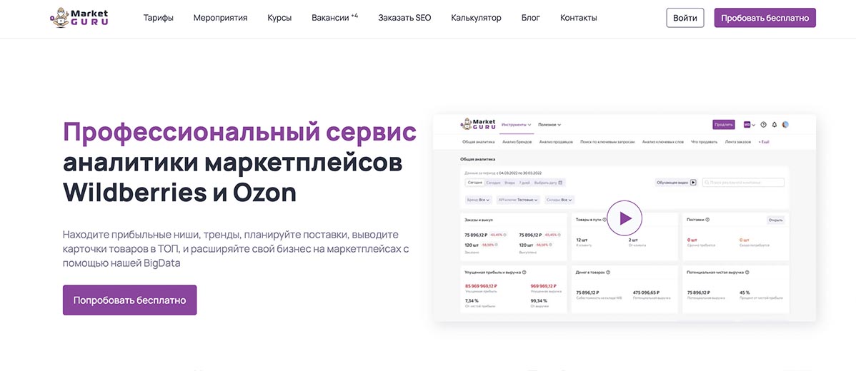 MarketGuru аналитика