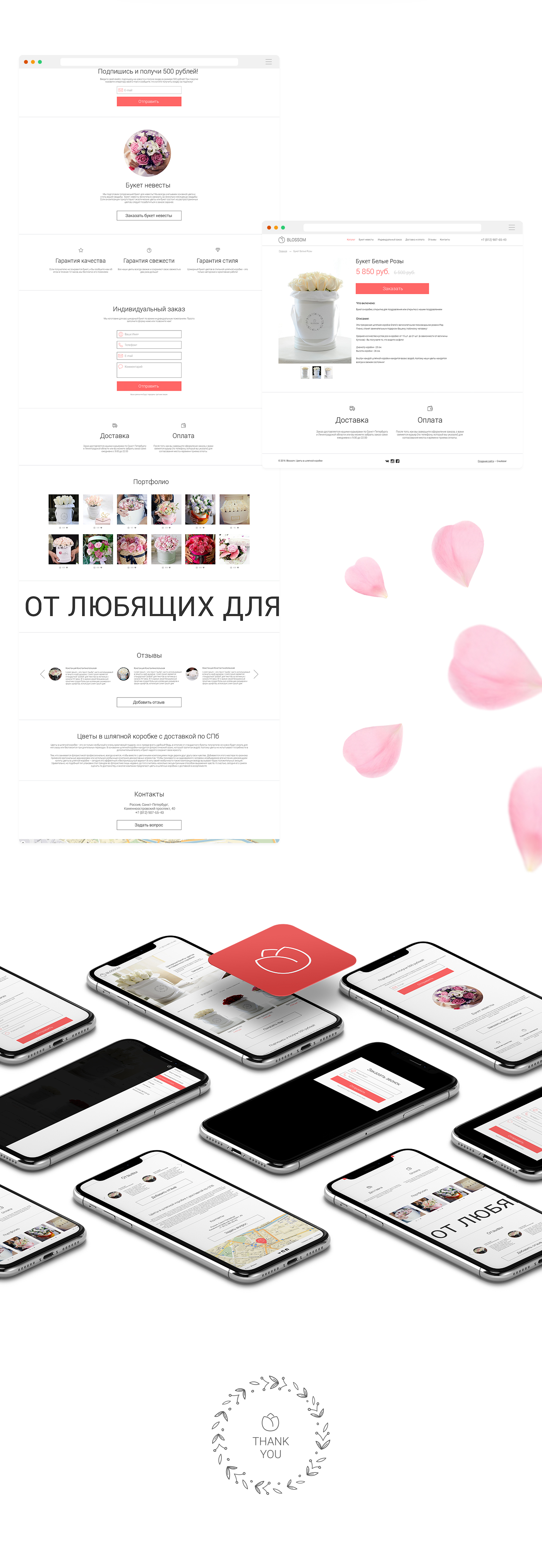 разработка сайта магазина цветов